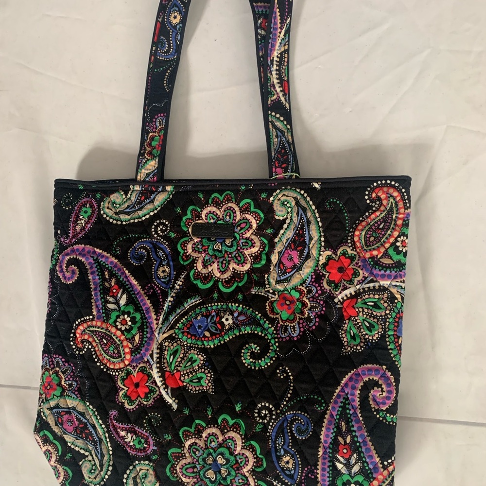 Pre Owned Women's Vera Bradley Kiev Paisley Tote Bag Stylish Practical Fashion - Picture 5 of 16
